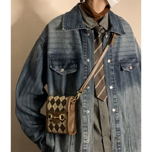 新款小众设计感休闲夹克春秋宽松工装复古牛仔外套男潮JK554-P69图片