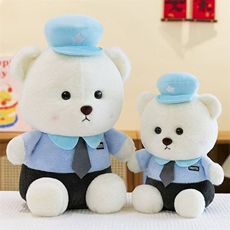 可爱警察小熊精品毛绒玩具公仔泰迪迪熊玩偶生日礼物孩童