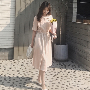 2021夏装新款森女杏色 衬衫裙 8148A-Q530图片