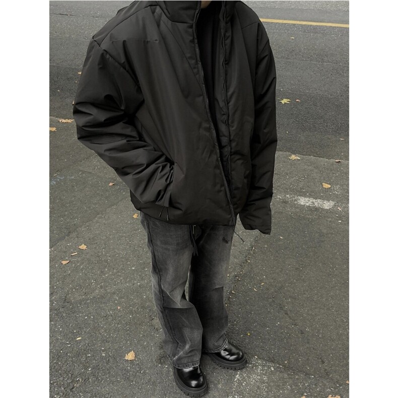 whistlehunter美式复古黑色棉服男款冬季2000rsk短款立领棉衣外套,男装棉衣,星座807-3