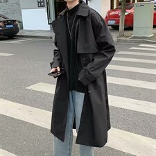 秋季ins港风潮牌双排扣中长款风衣帅气披风宽松bf大衣W1686-P63，男装风衣，星座512-4