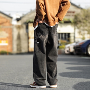 秋季日系cityboy牛仔裤男款美式ins潮牌宽松直筒裤 K7399-P38图片