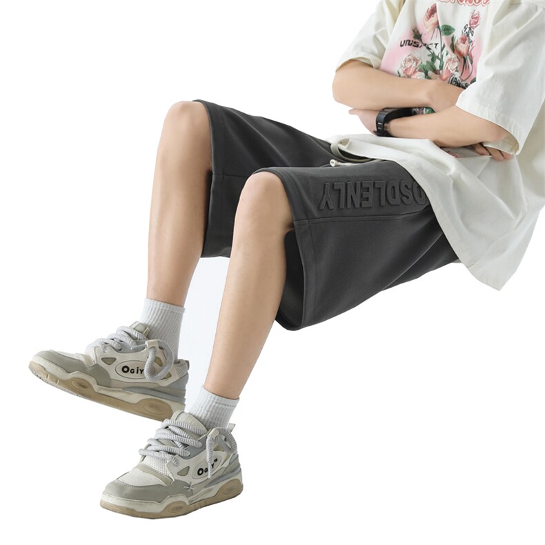 量大优供视频菠萝格立体钢印休闲短裤男M-5XDK16-特P25,男装牛仔裤,电商B325