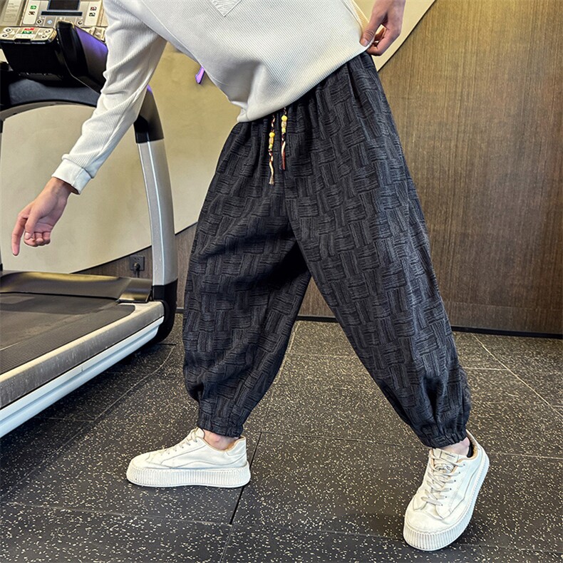 社会小伙店主风秋冬新款长裤子男休闲裤阔腿哈伦裤2292-P58，男装休闲裤，星座313B-2(原星座309A-2)