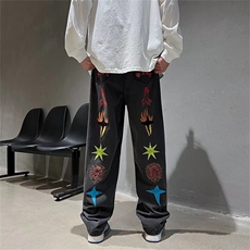潮流春季刺绣牛仔裤男牛仔长裤NZ201P45，男装牛仔裤，星座1116-2