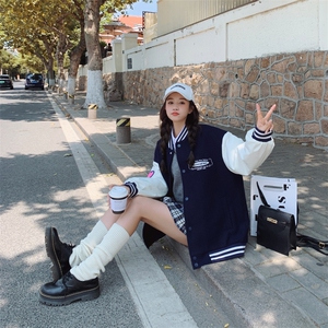 棒球服外套女款2025春季新款超好看小个子韩系上衣时尚减龄学院风图片
