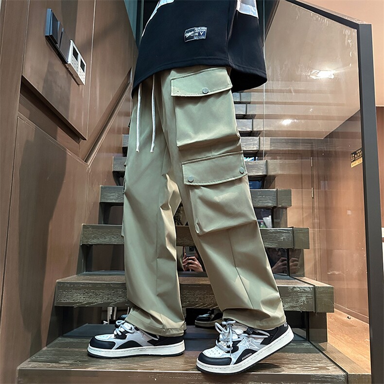春款港风工装休闲裤宽松运动裤拖地裤束脚裤男KP867P55,男装休闲裤,星座1204-3
