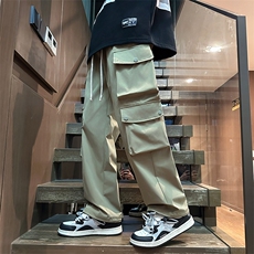 春款港风工装休闲裤宽松运动裤拖地裤束脚裤男KP867P55，男装休闲裤，星座1204-3