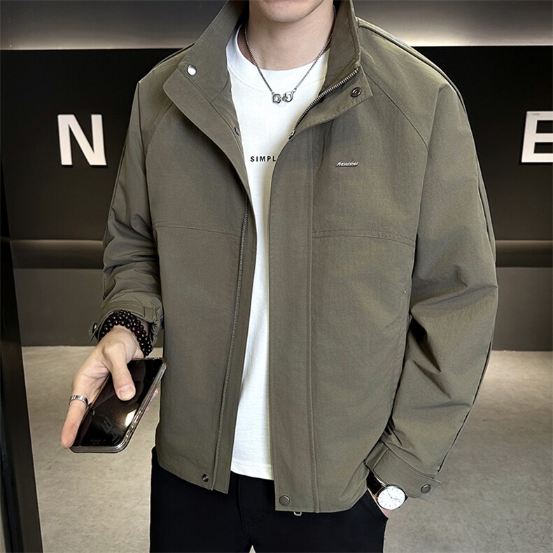 店主风新款夹克外套男春秋休闲百搭时尚立领男士夹克N217-P72,男装夹克,星座310B-3