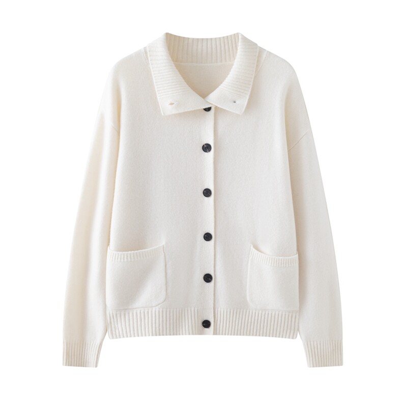 2025年秋季时尚百搭通勤简约休闲羊绒开衫，女装羊绒衫，初韵羊绒