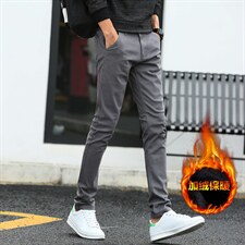 加绒裤男修身小脚2022秋冬款男士直筒休闲长裤子/加绒，女装休闲裤，星座509