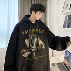 直播360克重磅美式潮牌印花卫衣Y157特P35同步供应华棉品质，男装卫衣，电商A486