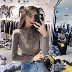 2021冬装新款韩版上衣时尚休闲双面绵羊绒打底衫印字母绒衫，女装卫衣/绒衫，星女郎