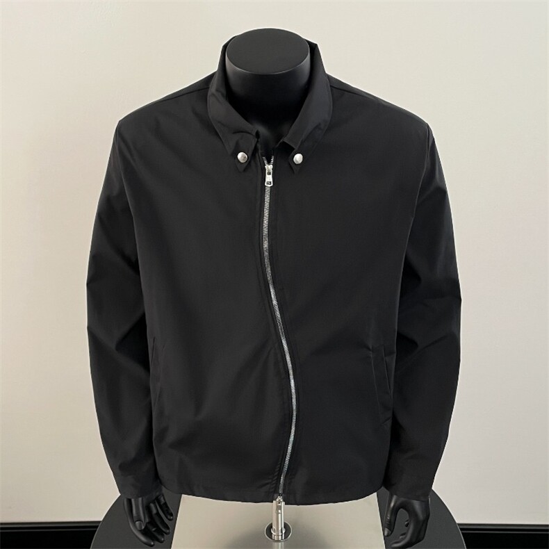 LY0757-P55黑色夹克潮牌秋冬新款美式复古纯色翻领外套上衣服,男装夹克,电商C233