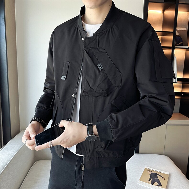 男士外套2025秋季新款店主风棒球领潮牌工装休闲夹克 JK125-P110图片