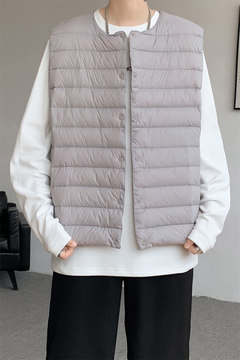 8XL-M轻薄羽绒服马甲男背心内胆90白鸭绒马夹外套YRFC07P98控138,男装背心/马甲,电商D206-1