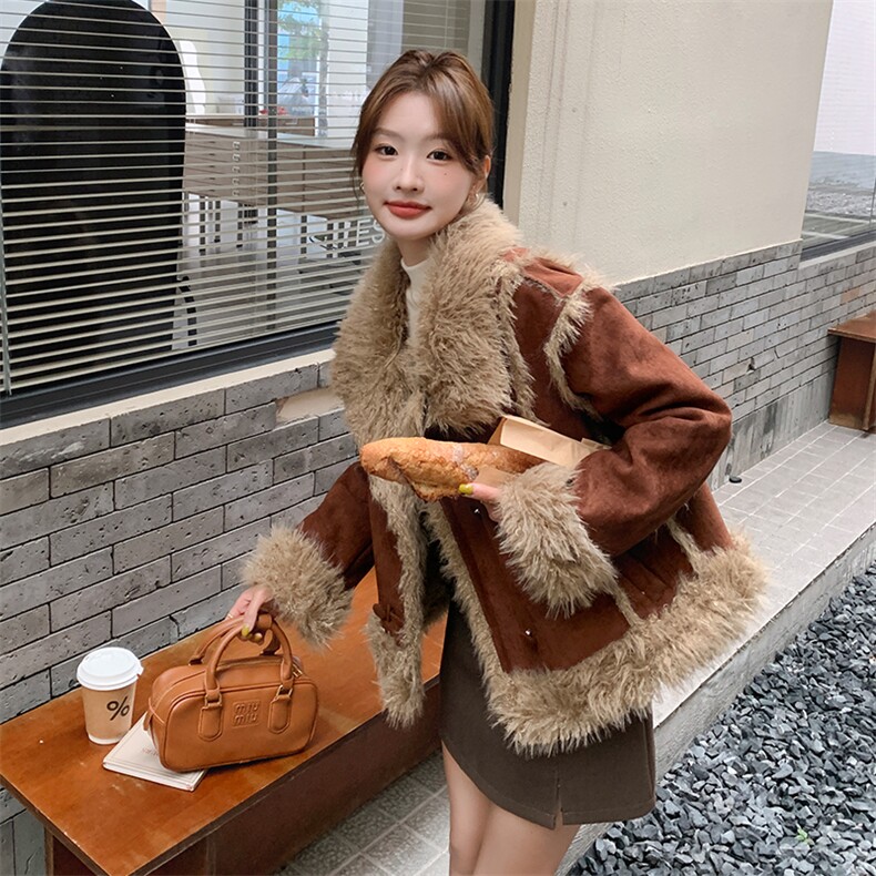现-货首-发新款皮毛一体毛毛外套ZB212-1856款-P185-K258,女装短外套,浙宝285（原212）