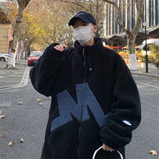 2023新款潮流牌休闲棉袄男冬季加厚加绒棉服羊羔毛棉衣W6051-P50，男装棉衣，星座512-2