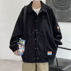 华夫格外套男春秋季2024新款夹克宽松ins潮牌休闲上衣 W6937-P71图片