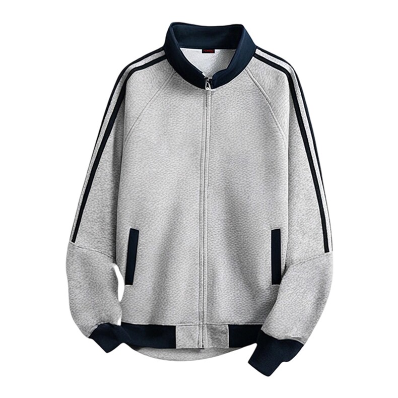 抖音得物高品质26春装美式高街重磅结构拼接织带立领卫衣外套CM42图片