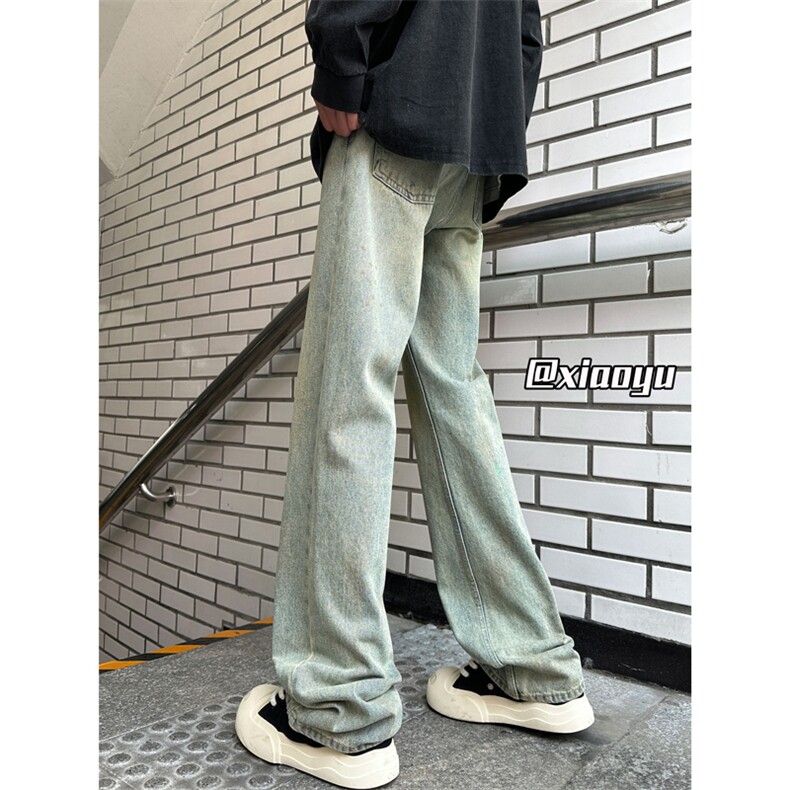 XZ616秋季新款复古弯刀设计感牛仔裤休闲长裤TY2407P65控78,男装牛仔裤,星座512A（原616）
