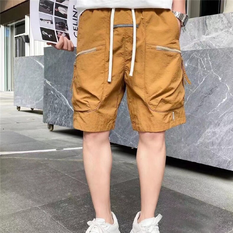 2025多口袋工装速干短裤男夏季潮流宽松五分裤百搭沙滩裤,男装牛仔裤,电商A225