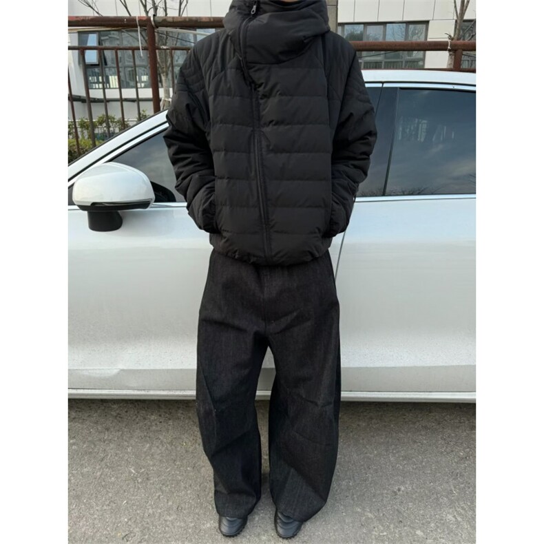 网图 美式cleanfit斜拉链排骨棉服 W1901/特P80图片