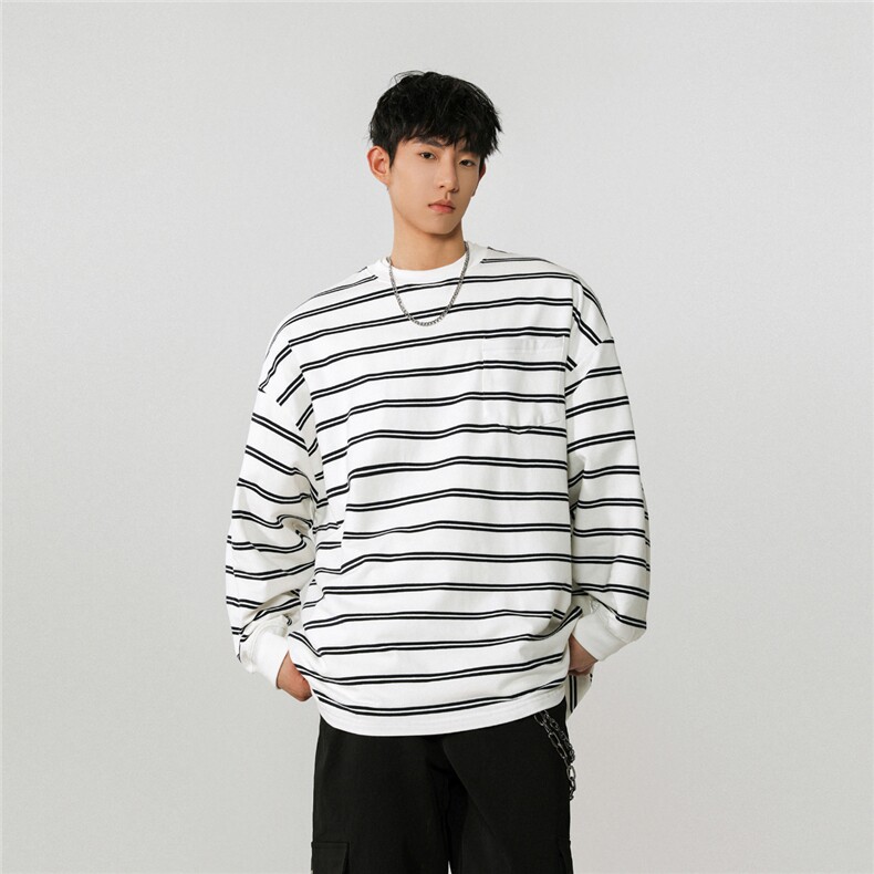 1可二开高品质条纹卫衣大码M-5XL卫衣男97%棉3%氨纶77943P50控78，男装卫衣，星座226-2