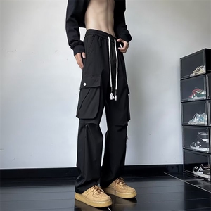 美式机能冲锋裤男秋季潮牌宽松阔腿工装裤子 Q600 P36图片