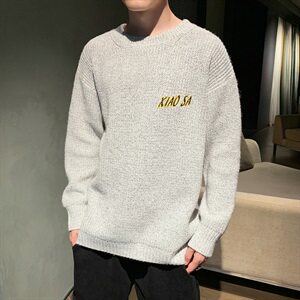 圆领针织衫韩版宽松毛衣套头外套秋冬新款DS510T