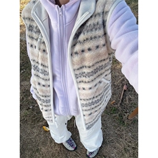 网图现货超费尔岛风格羊羔绒保暖马甲外套WT45特P75，男装棉衣，电商C310