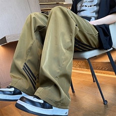 条纹冲锋裤男美式潮牌户外机能登山裤痞帅宽松休闲长裤M5331-P36，男装休闲裤，星座1008-2
