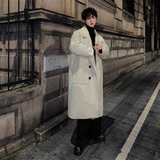 高级感呢大衣男中长款冬季宽松呢子原创韩版毛呢宽松休闲百搭外套，男装毛呢大衣，星座903-1