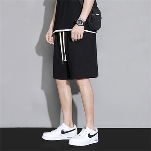 纯色短卫裤男士潮牌百搭短裤夏季简约休闲五分裤HX1025TP30控价48图片