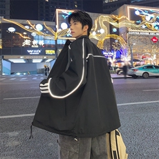 冲锋衣外套男春秋户外徒步登山服夹克潮牌痞帅高级感JK1563-P80，男装夹克，星座308B-2