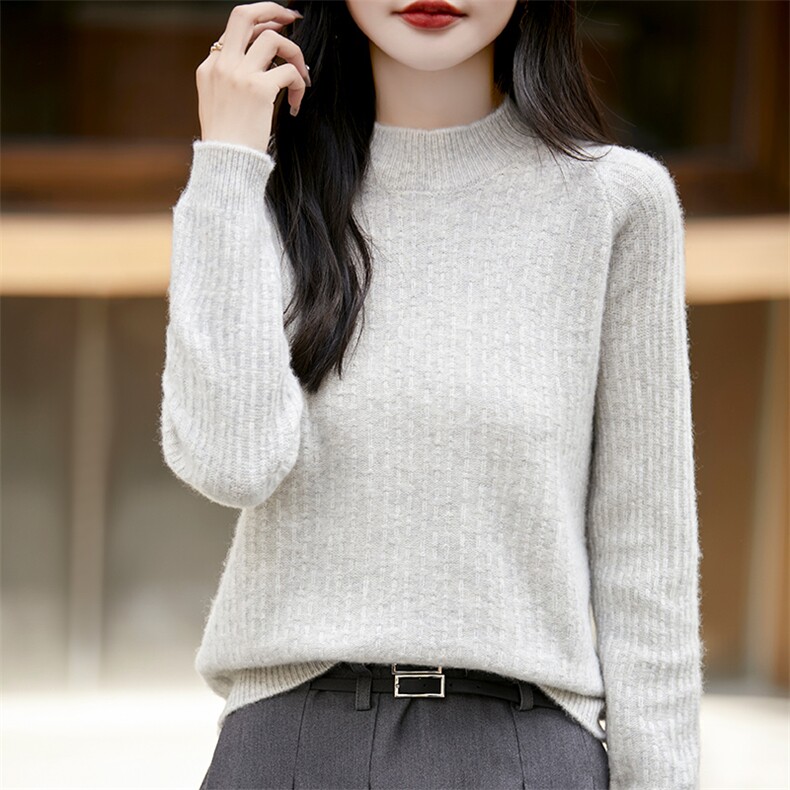 优雅气质女士羊毛衫 简约百搭高级感毛衣图片