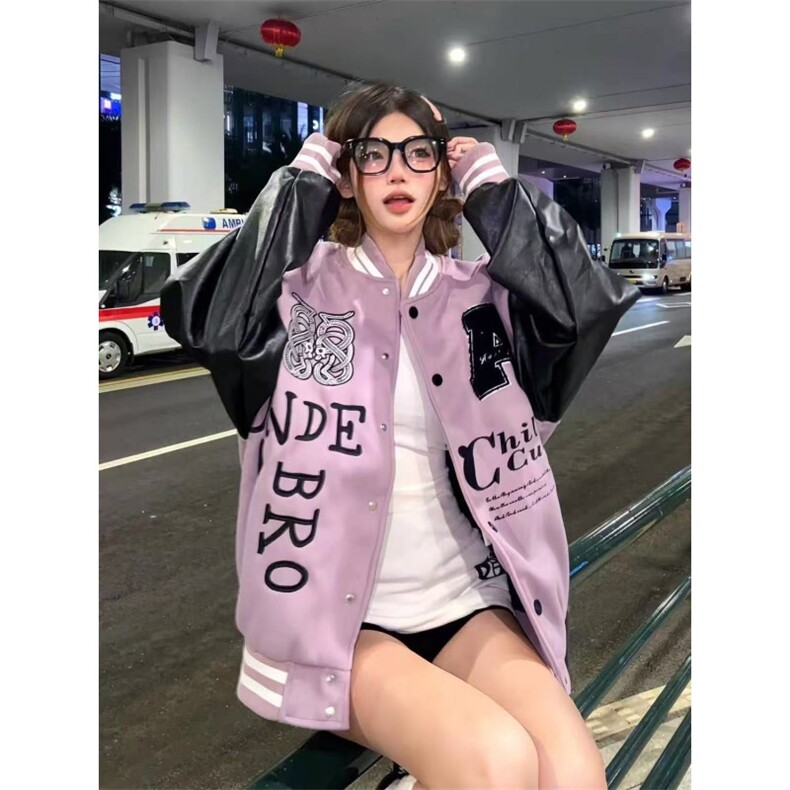 1506-1/JM2141/P64复古高街重工刺绣棒球服男女春秋季宽松潮牌百,女装职业装,星座1506-1