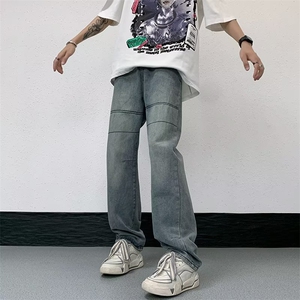 牛仔裤男韩版潮流高街帅气2026夏季新款ins宽松百搭长裤RK503-P43
