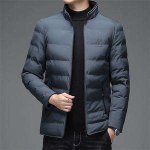 羽绒服男士2023冬季新款商务休闲立领上衣厚款保暖中年男装外套图片