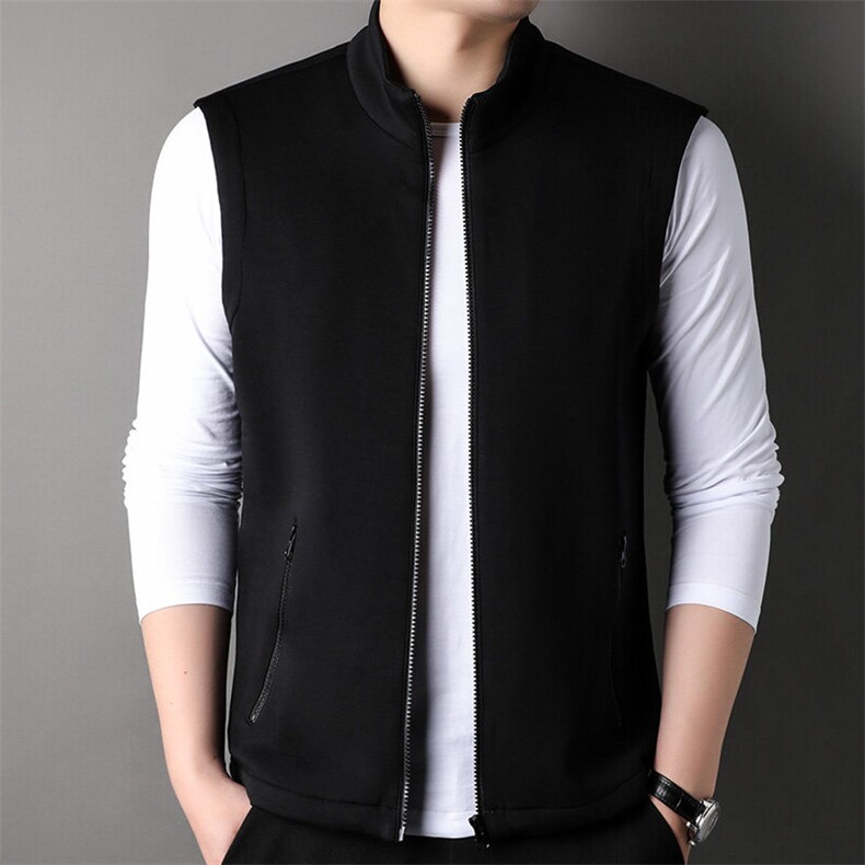 男装马甲F83081立领拉链开衫马甲无袖卫衣,男装背心/马甲,钱塘207-1