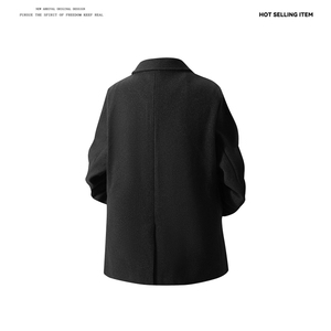 N6169/P95加棉P105冬季新开叉呢料毛呢西服男宽松外套上衣呢大衣图片