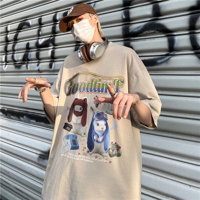 24夏季新款街头潮牌时尚个性印花短袖t恤中性XZ301B-JB4403-p28,男装T恤,星座301B