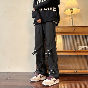 欧美高街vibe裤ins痞帅hiphop牛仔裤男高级感炸街男装N08066-P45图片