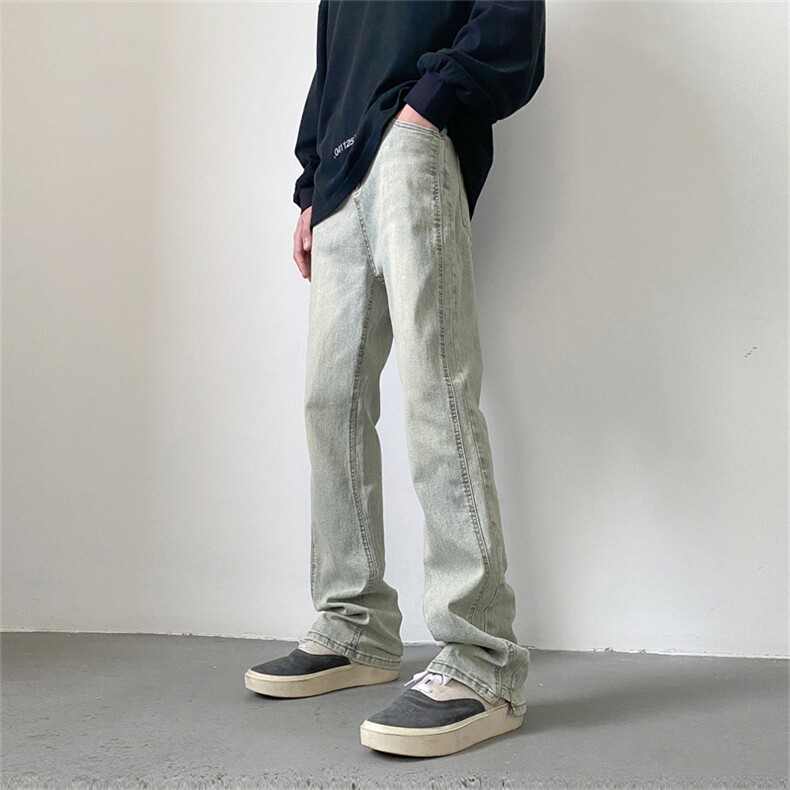 春季 品质泥巴黄弹力牛仔裤美潮男女903-OK117-特60（控88）5图片