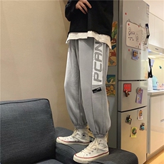 原宿风ins卫裤高街字母裤子hiphop运动裤潮牌港风炸街K1174-P28，男装休闲裤，星座512-2