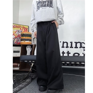 阔腿休闲西裤男士韩版潮流高街帅气百搭2024冬季ins长裤K5905-P41图片