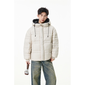 90%绒新标有报告连帽韩版宽松羽绒服上衣Y986/P350 现货图片