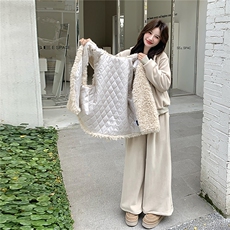 现货2D078-Y3384-P285K399加厚休闲套装+羊羔毛马甲3件套2色，女装棉衣/棉服，2D078