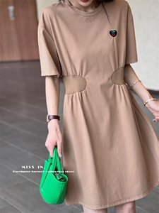 现货 夏季新款休闲款连衣裙,女装连衣裙,蜜思印·金