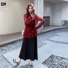 镂空罩衫叠穿甜美连衣裙两件套女春秋2025新款吊带裙法式气质优雅，女装连衣裙，维壹